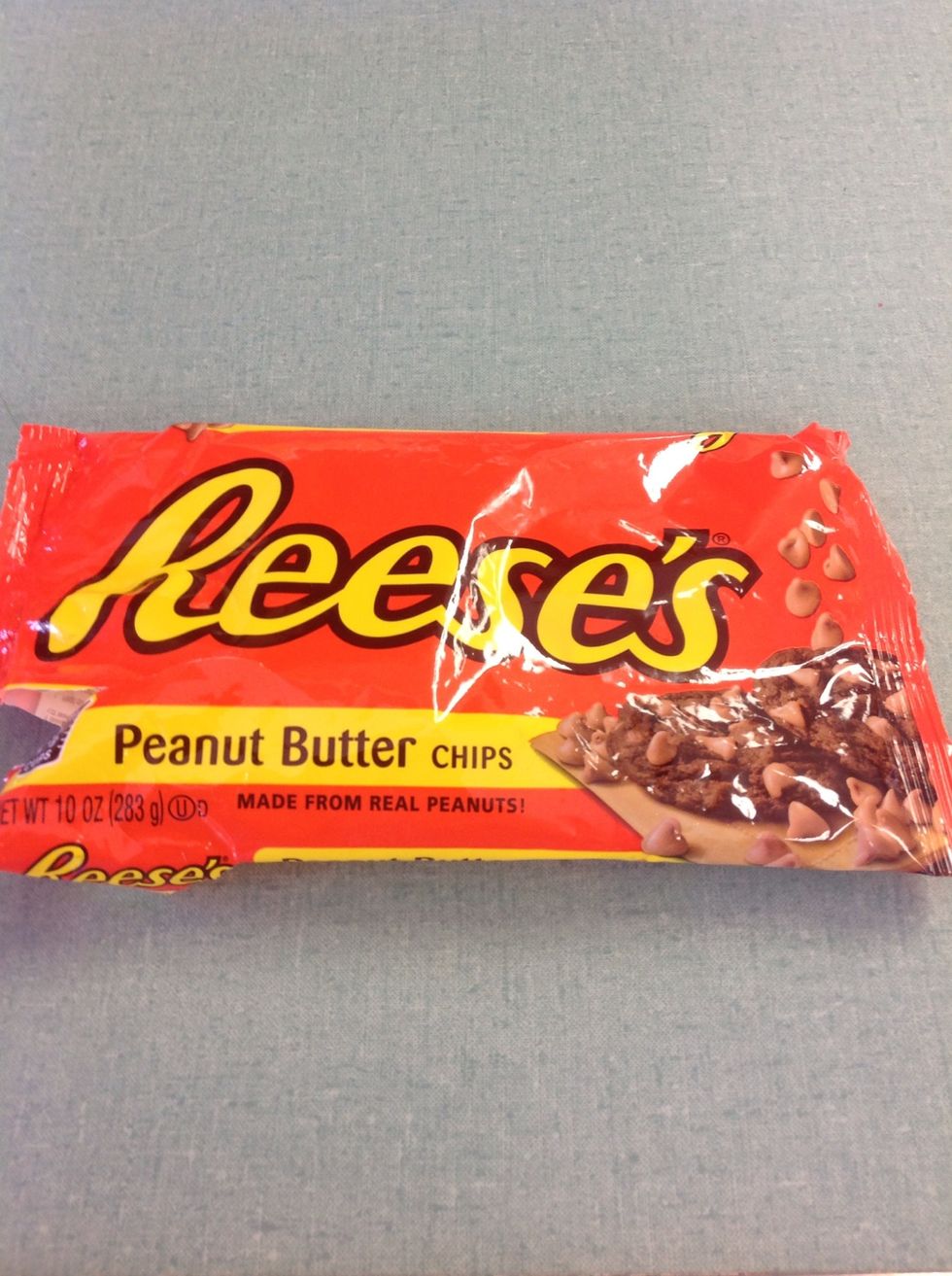 10 ounce package of Reese's peanut butter chips.