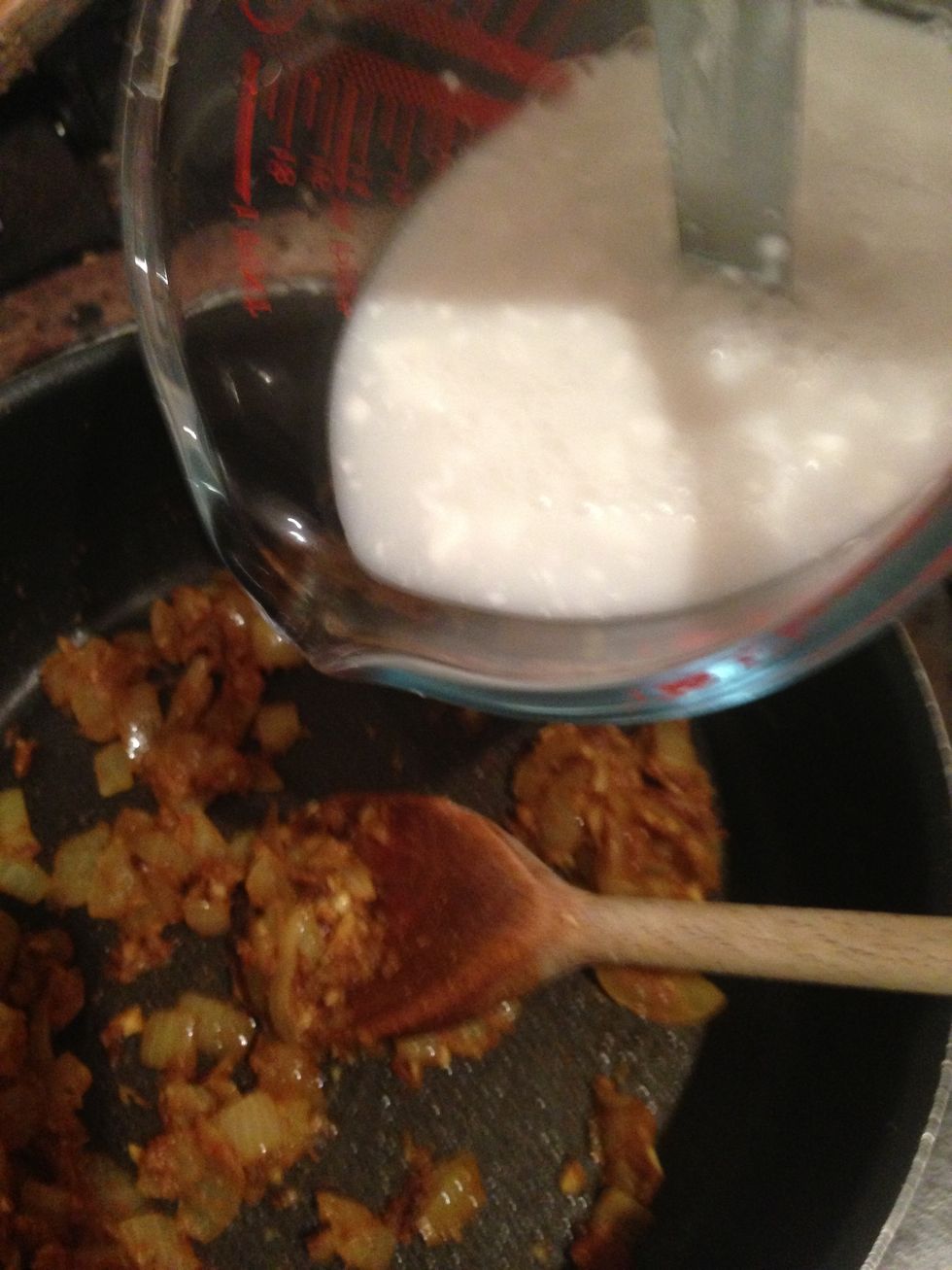 100 ml of coconut milk and water