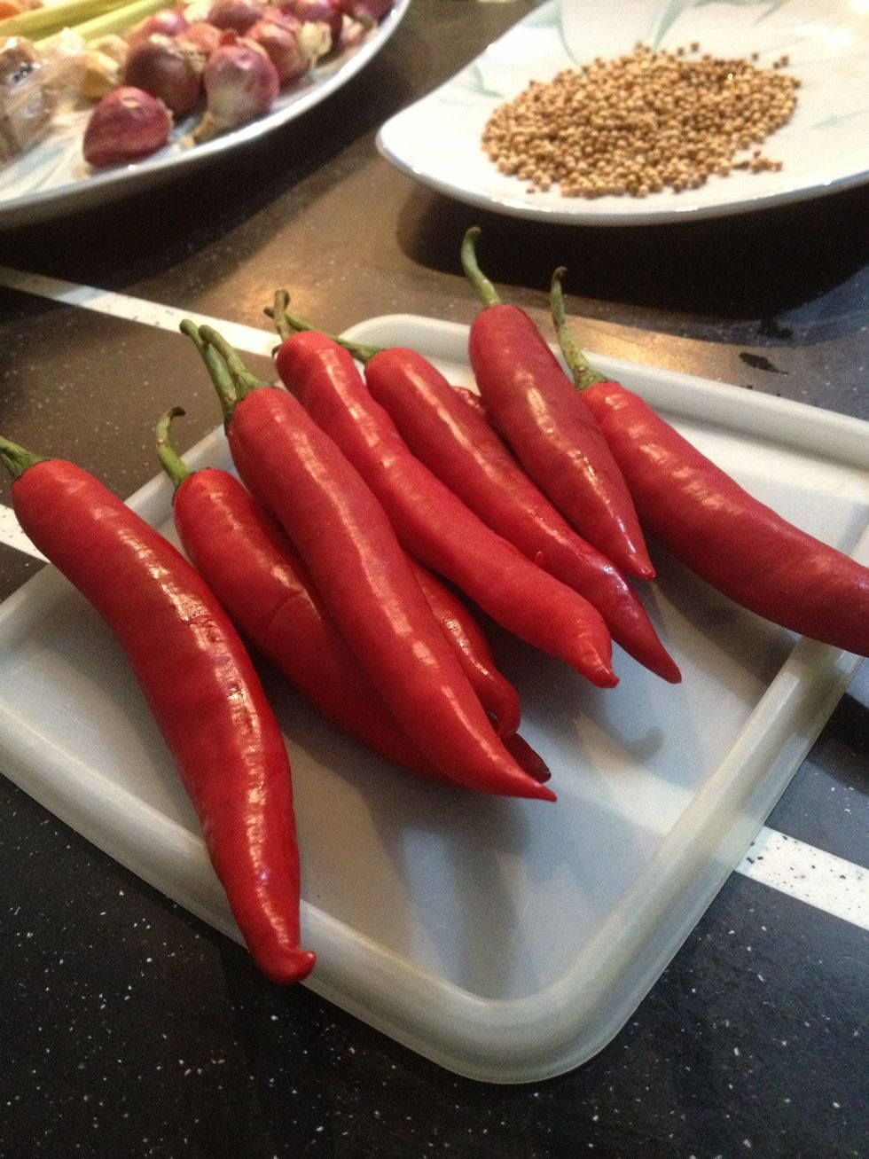 100g of large red chili.