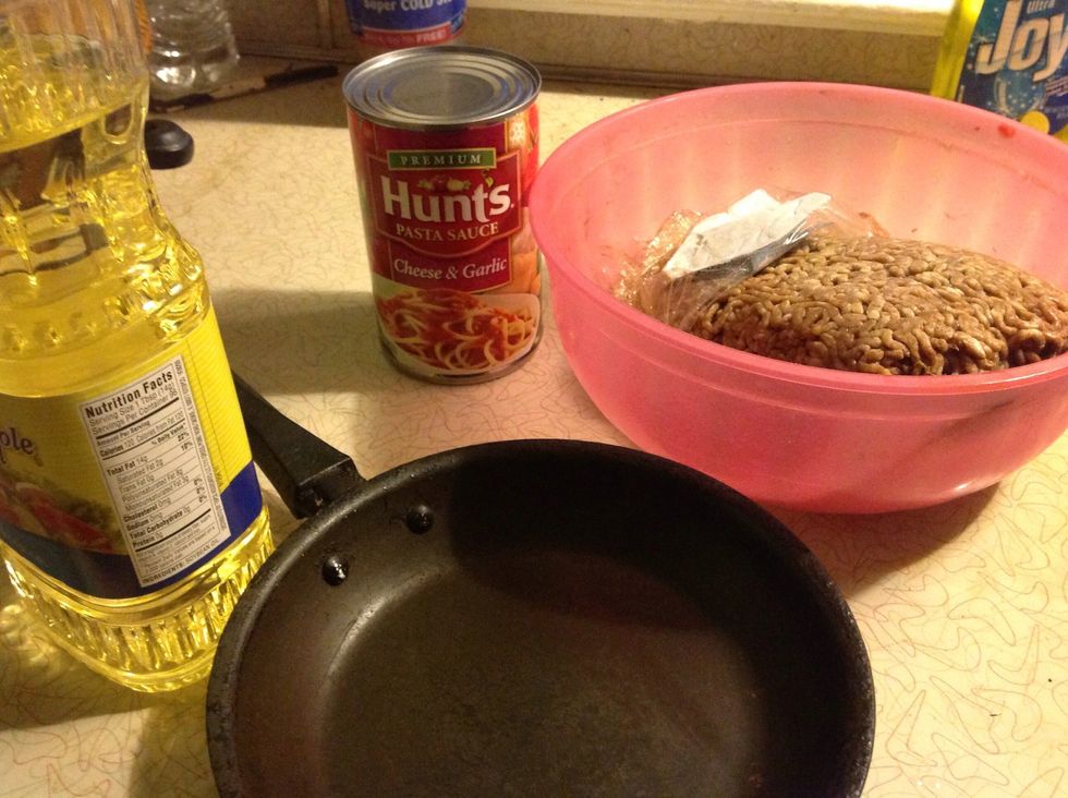 10th, Get the Frying Pan, Cooking Oil, Ground Beef, and Tomato Sauce