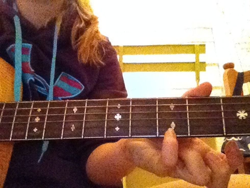 11.) Last, put your pinky on the 3rd fret, high E string.