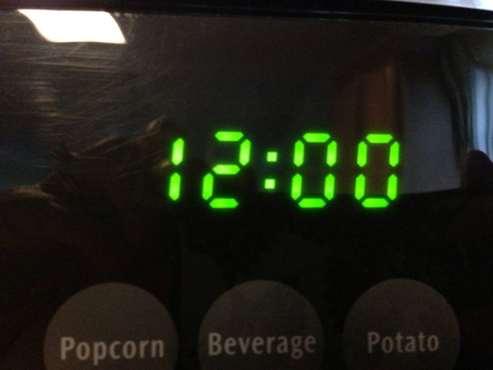 12:00 minutes in the microwave!! Yes that is it! Cook times may vary from age and size of microwave! Make sure your turntable is working!
