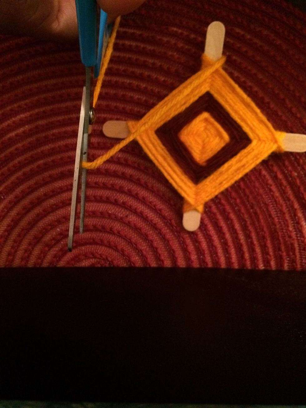 13. Completed project. Cut and tuck the yarn that is left over.