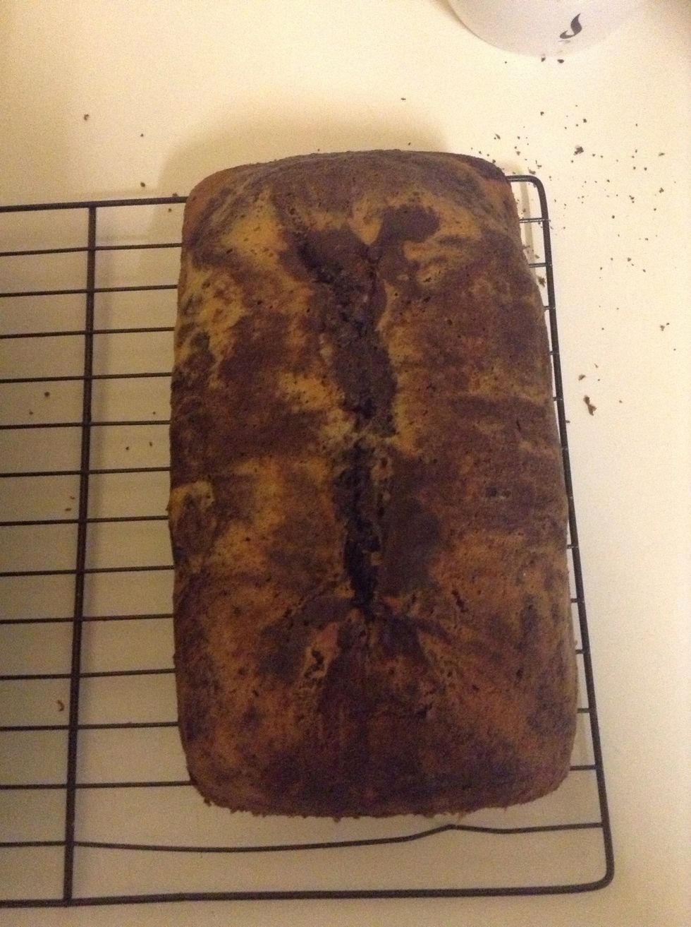 13.) Once the cake is properly cooked, leave to cool for about an hour,  because if we add the ganache (soon going to be made,) whilst the cake is hot, then it will ruin the whole cake