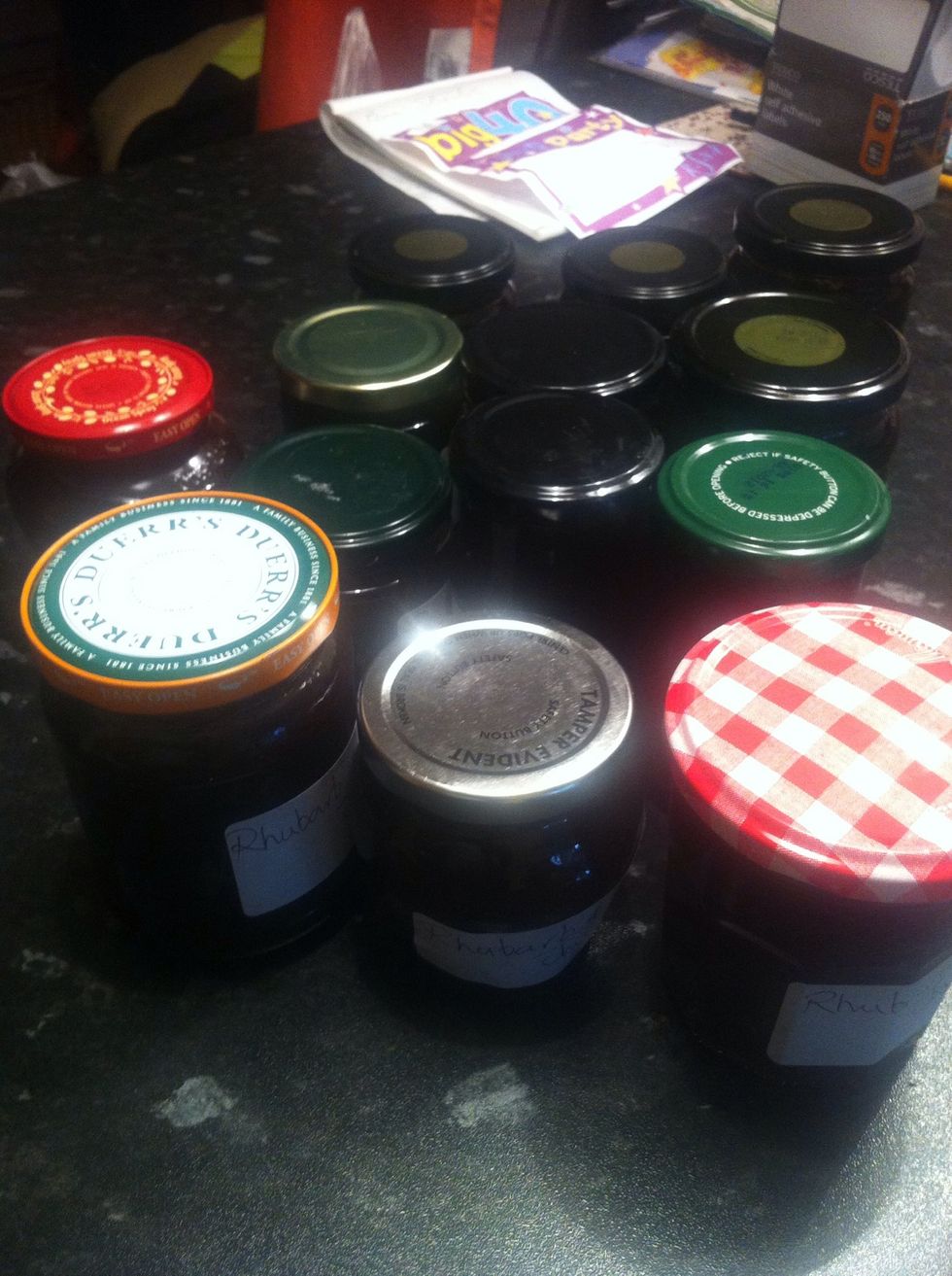 14 jars and no space in the kitchen for them