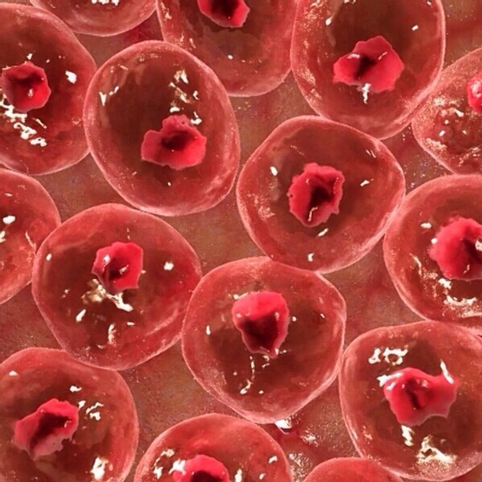 1b) a medical condition that happens when your skin cells don't work