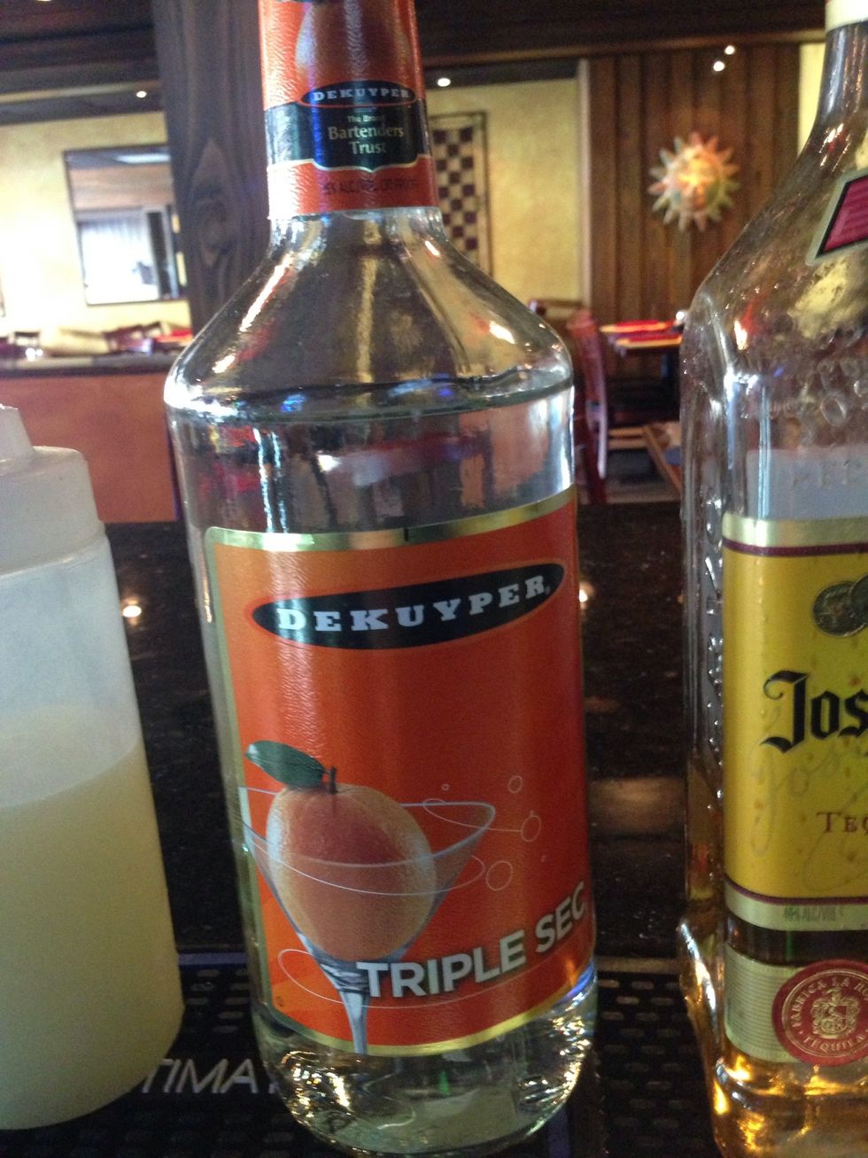 1oz of triple sec, and you can replace it with orange juice if you don't have any