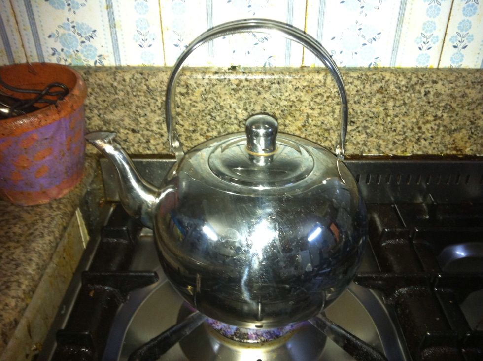 1st, boil a large pot full of water, this is for the water bath later.