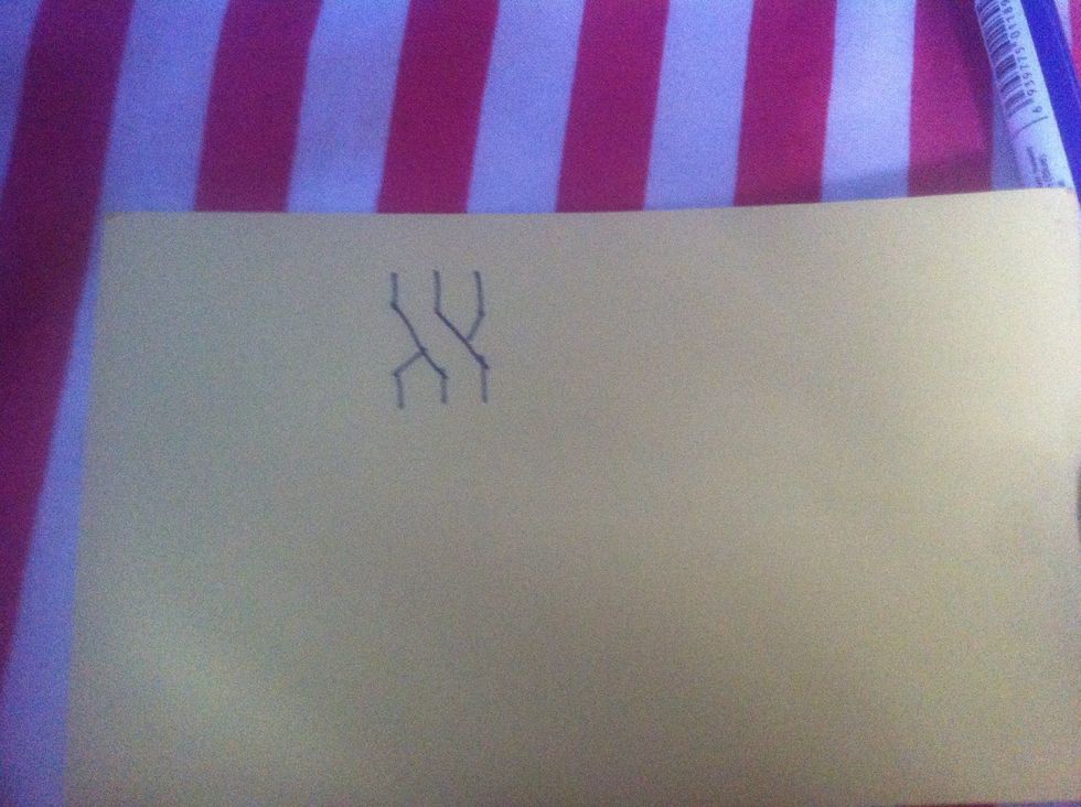 1st row,third line match to the 1st part that u did it.Do the same for the empty part