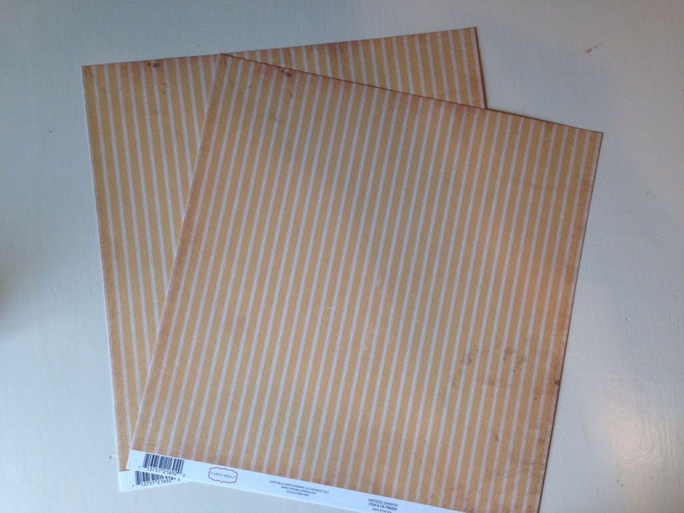 2 : 12x12 sheets for your background paper. These are the sheets that you adhere your layers and photos to. Use simple and subtle patterns, something that allows your pictures to stand out.