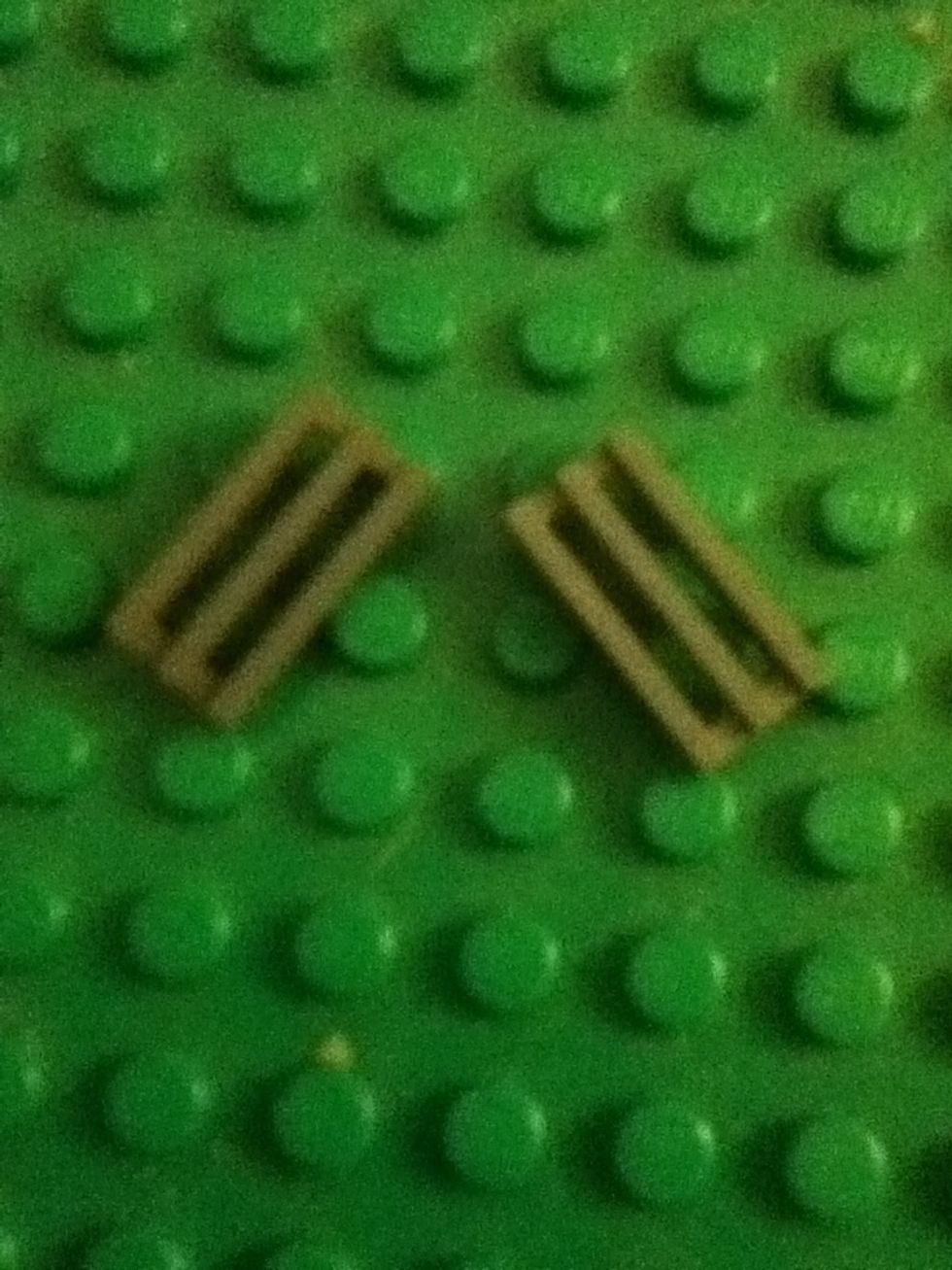 2 2x1 dark grey vent pieces