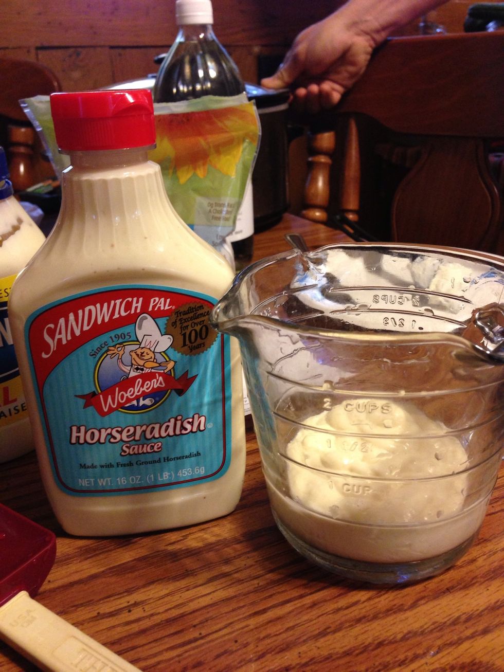2/3 c horseradish sauce