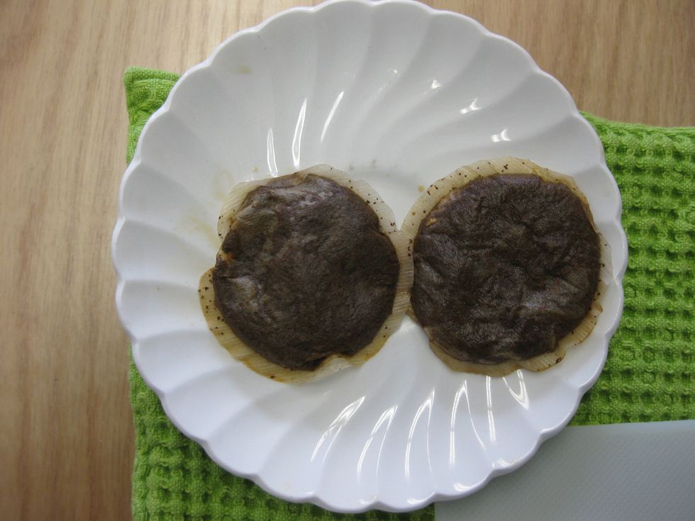 2 bags of soaked tea bags ..cooled in fridge...to put over your eyes...