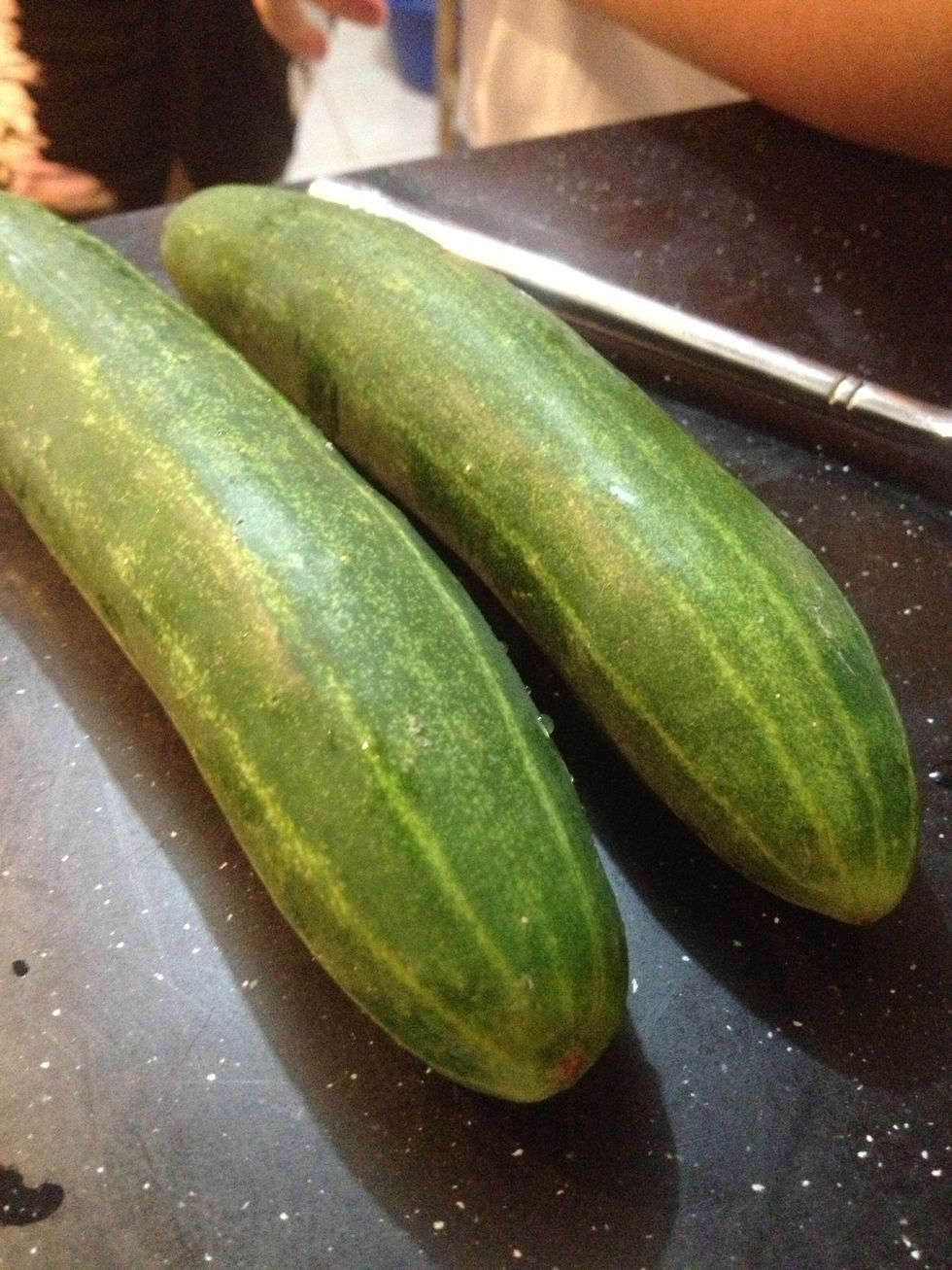 2 cucumbers.