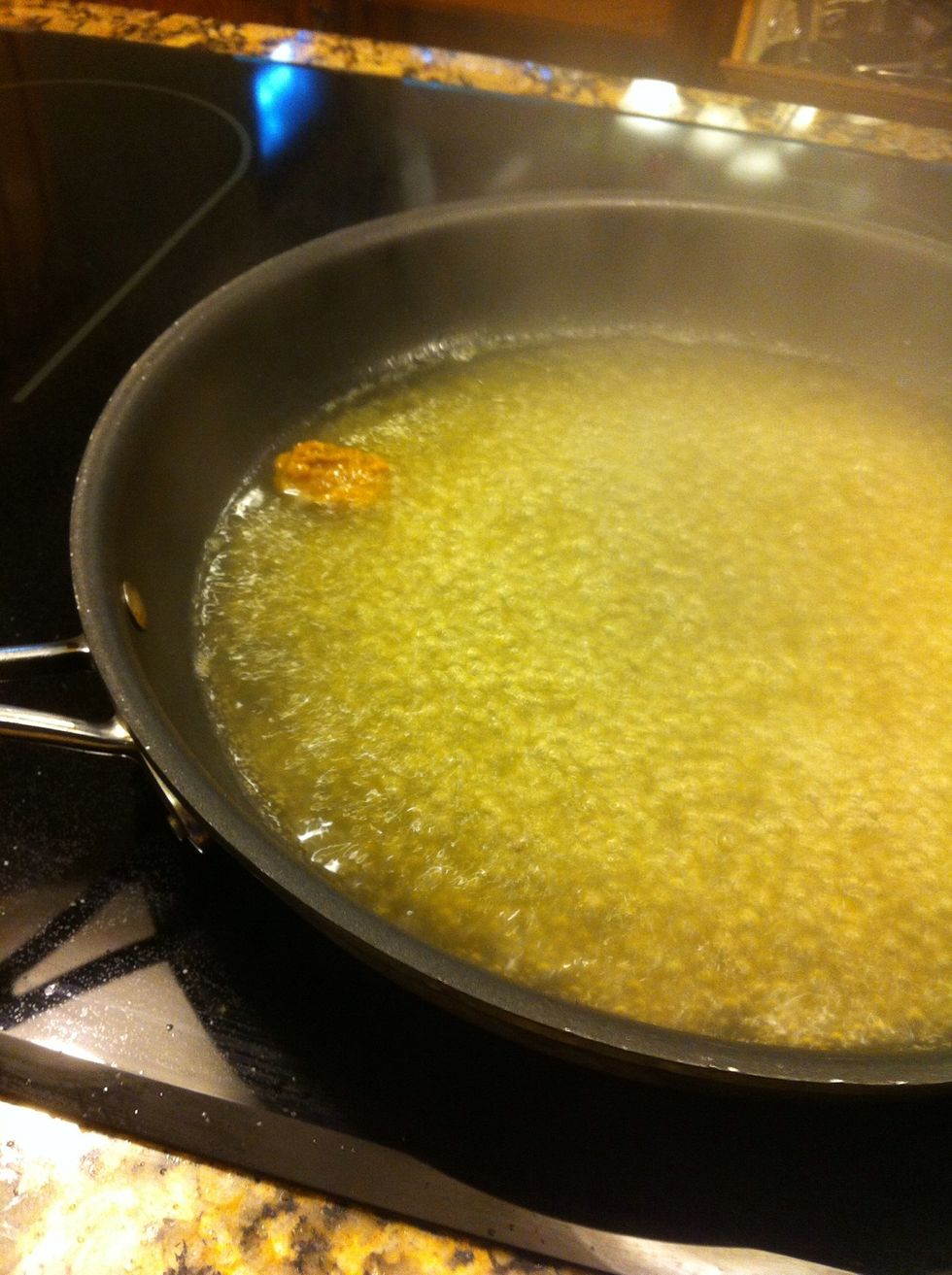 2 cups white, dry (sav blanc) wine, boil or a few minutes and add a chicken bullion