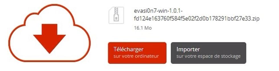 2) download EVASION on your computer compatible with io7