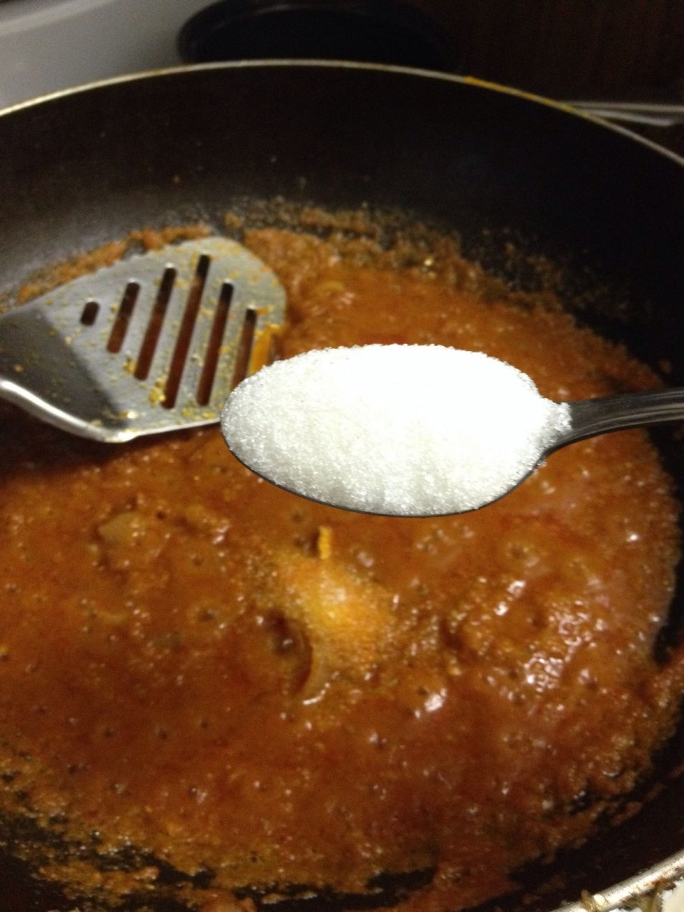 2. I like sweeter sambal so I pun more sugar :)