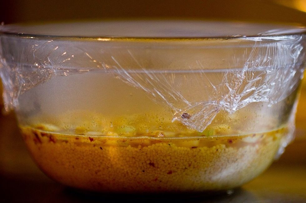 2 minutes in an half of the water is absorbed.