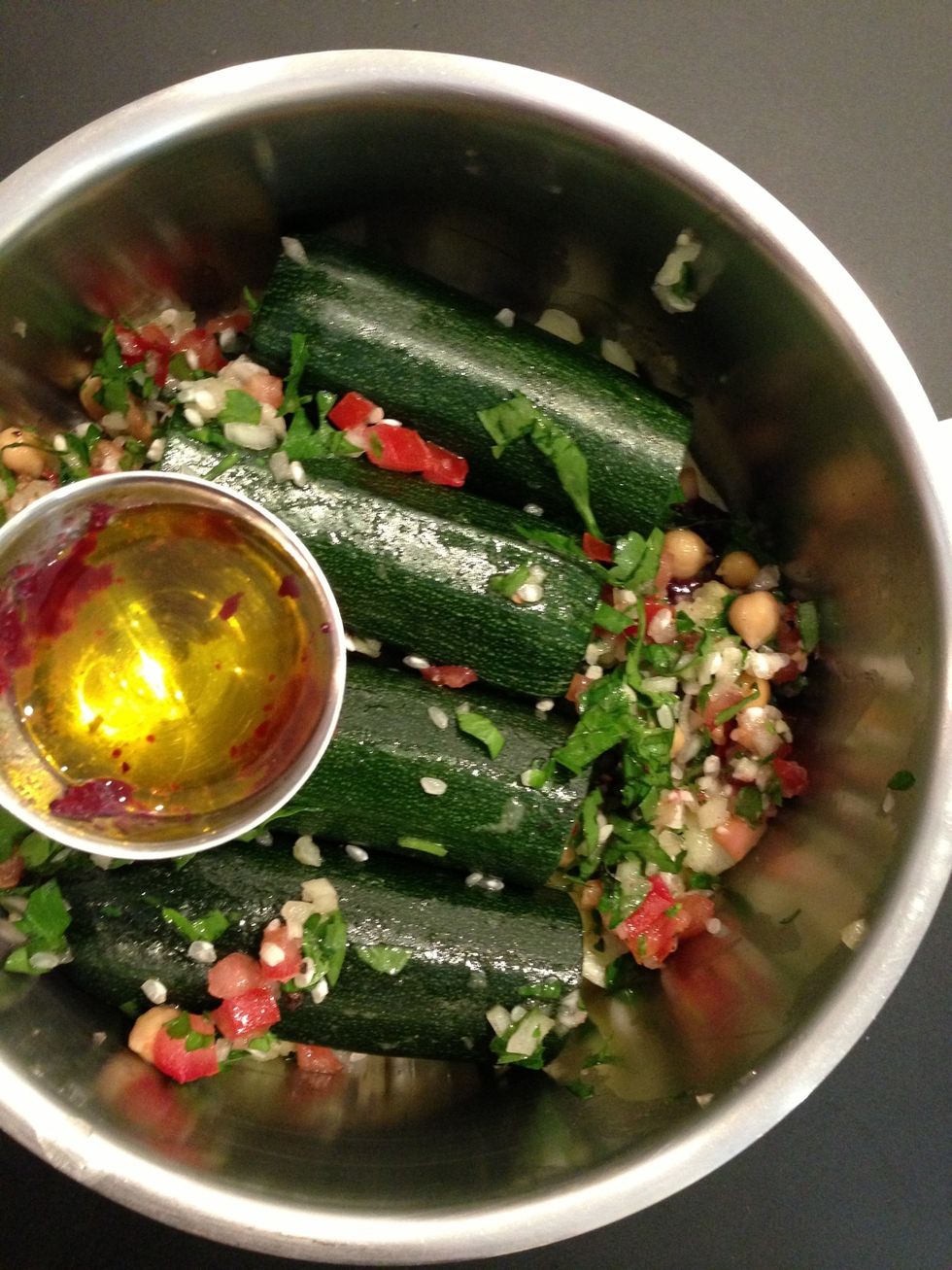 2 more TBsp of olive oil. May b mor salt
