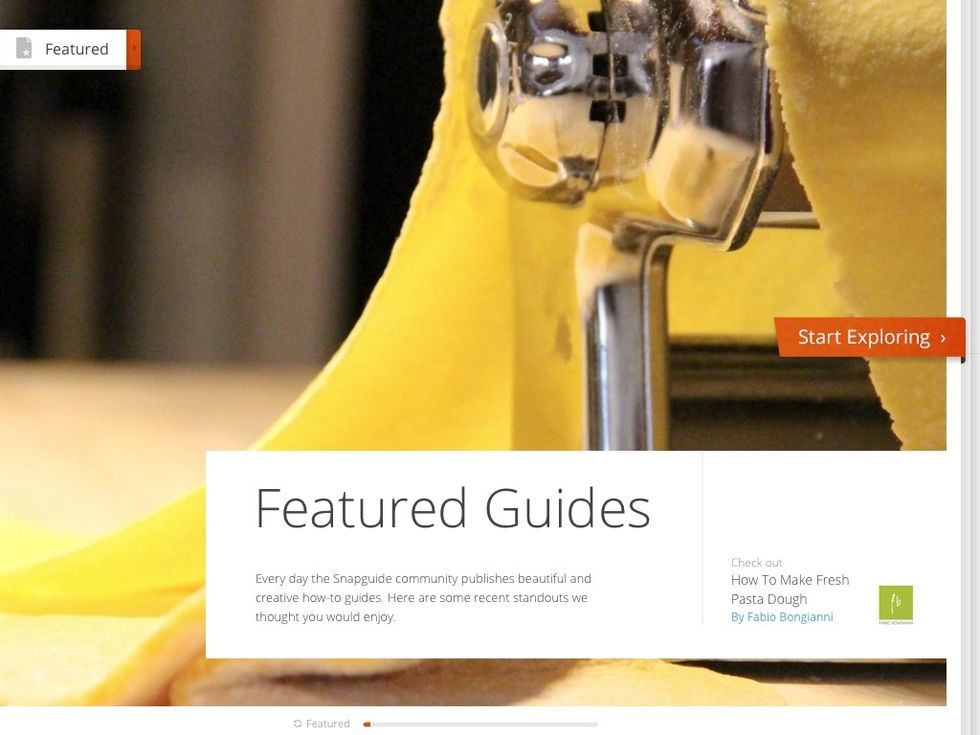 2. Once you've opened up the app, it will show this and you can choose to check out the featured guides.