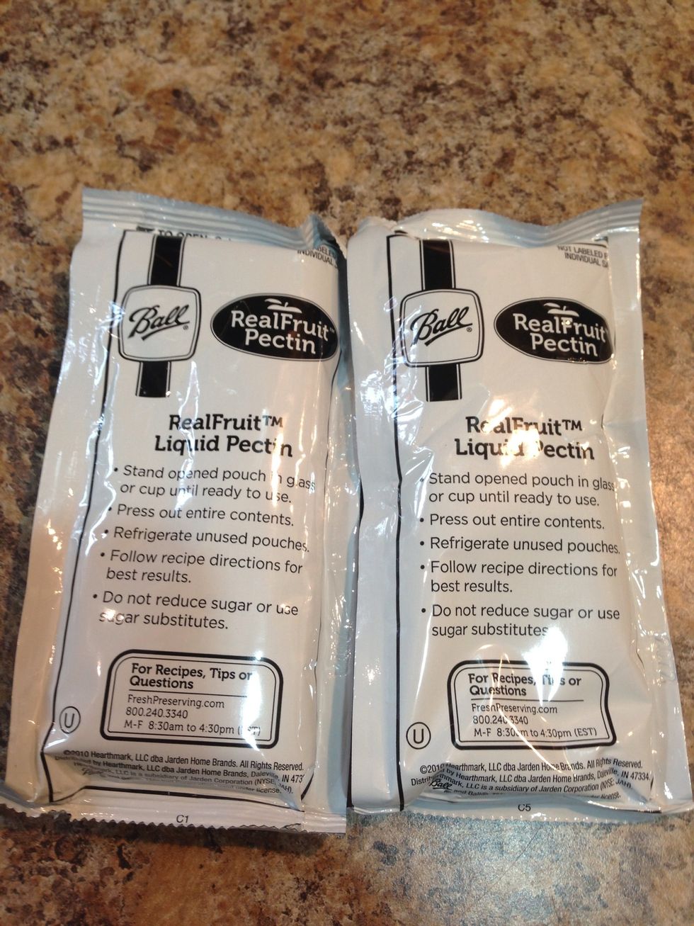 2 packets of Ball liquid pectin
