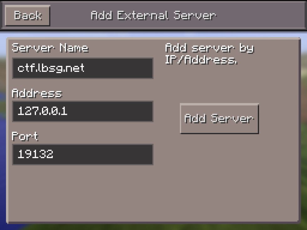 2. Press edit, then external (found next to edit) and type in these details and then press add server.
