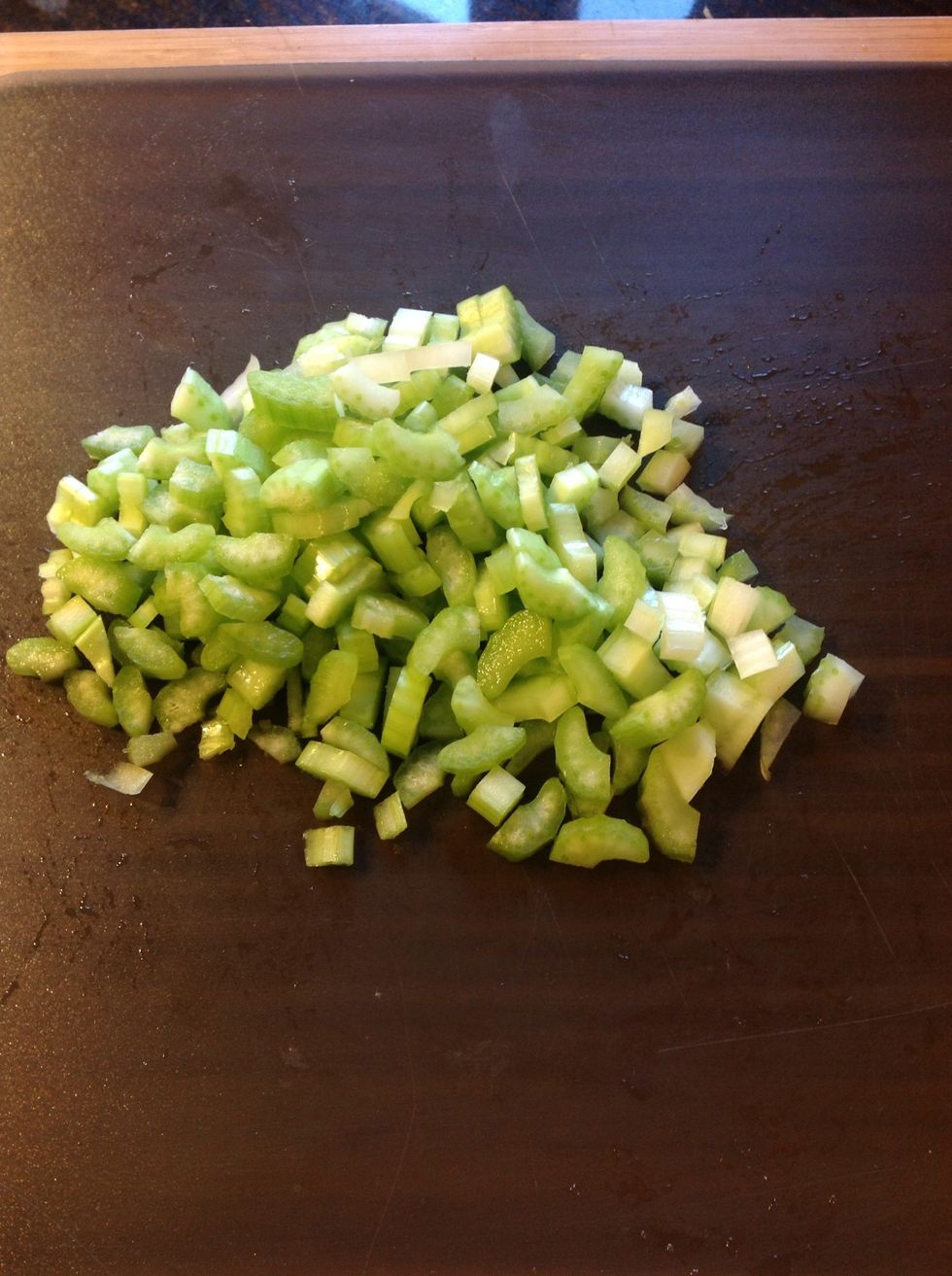 2 ribs of celery diced set aside