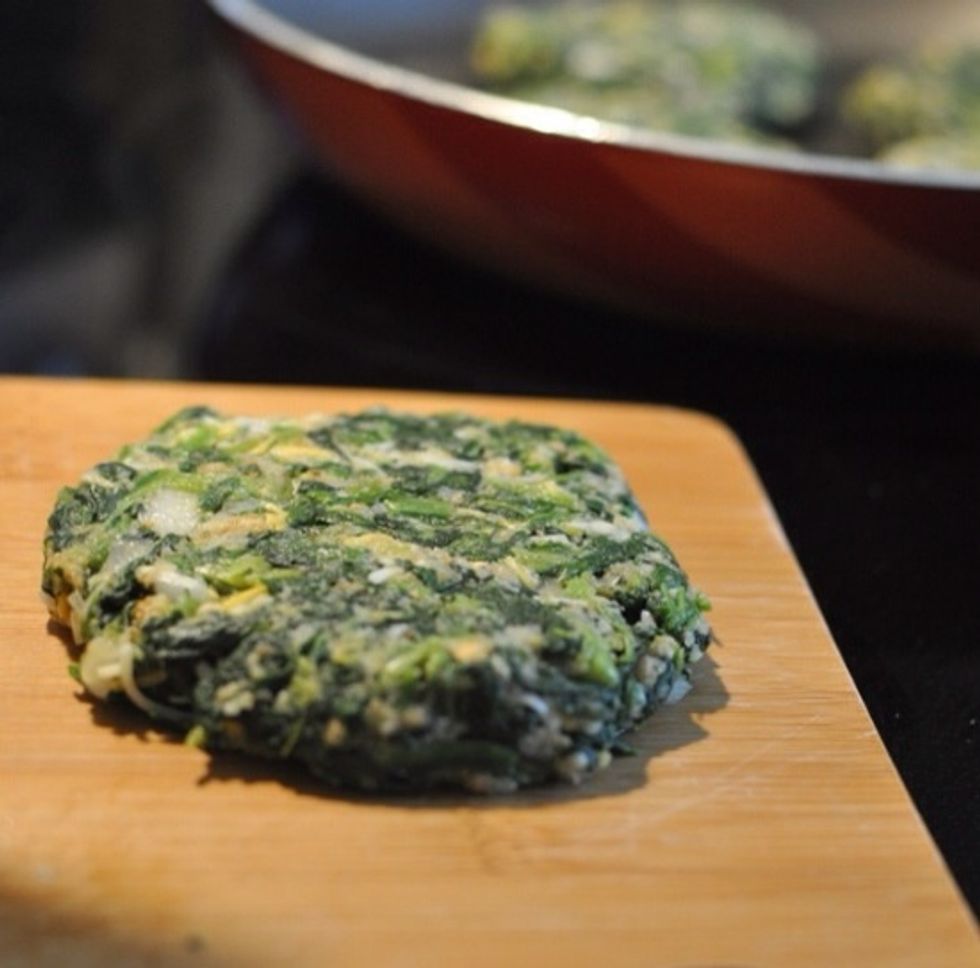 2. Shape into patties.