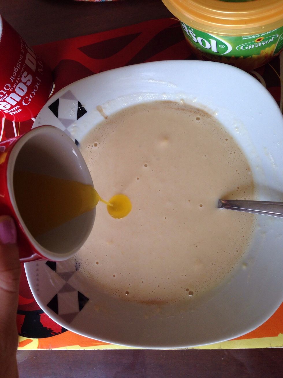 2 spoons of butter, but put it in the microwave for 15 seconds\ud83d\udd52