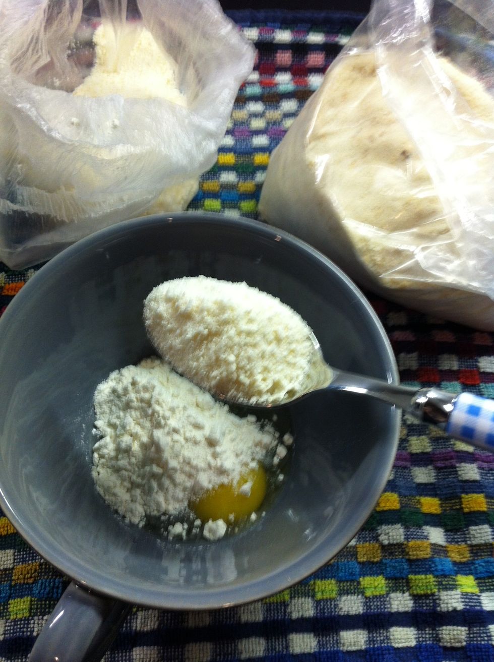 2 spoons of parmesan