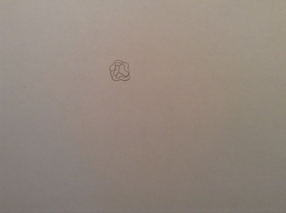 2. This may look strange but this is what you should start off drawing.