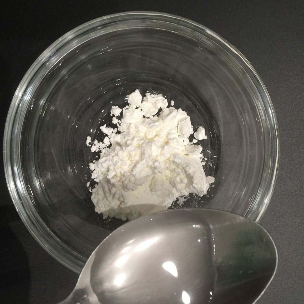 2 tsp of corn starch + 2 tbsp water mix