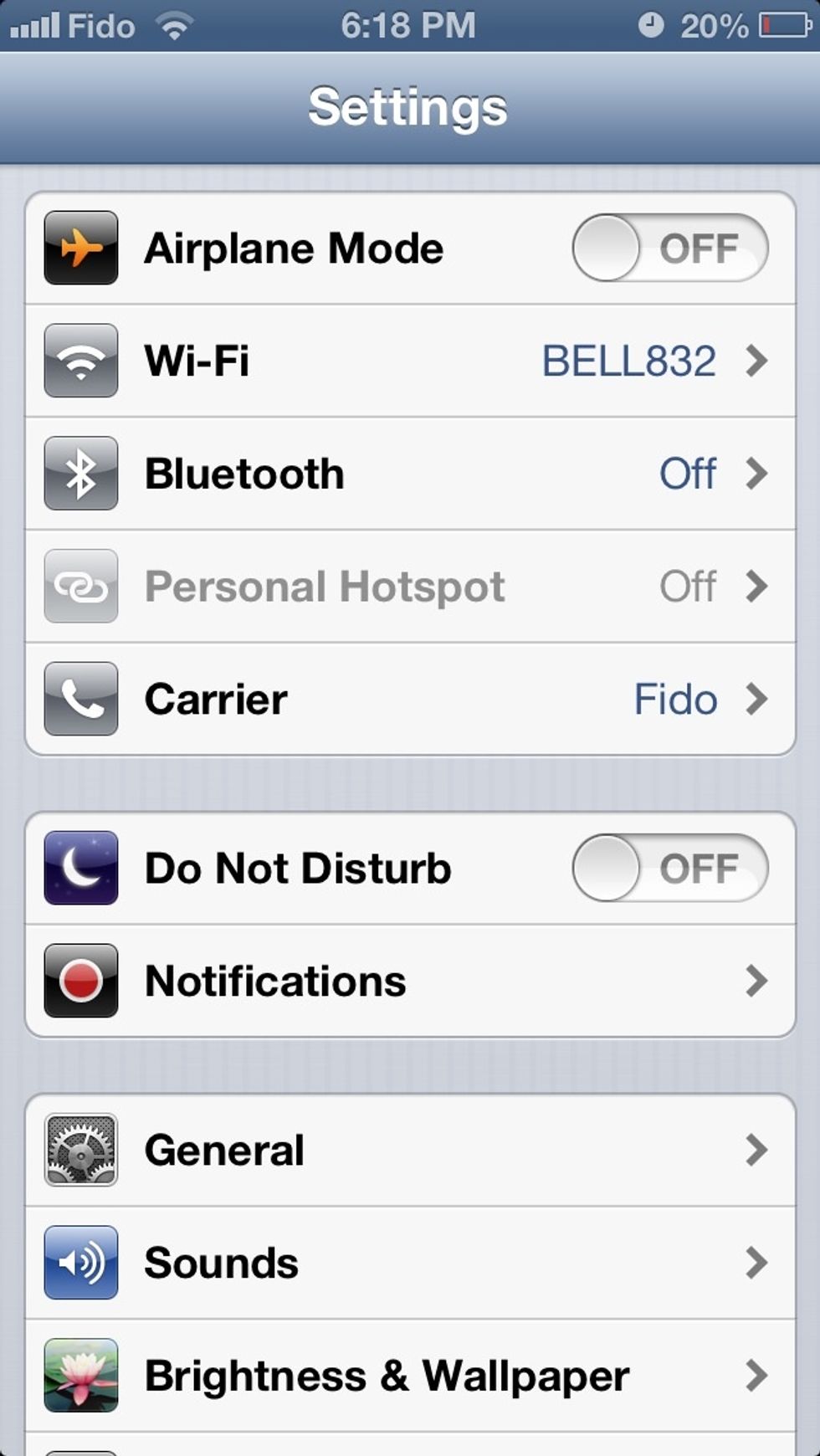 2) TURN OFF WIFI & BLUETOOTH IF NOT IN USE. Turn off WiFi by visiting Settings > Wi-Fi and flipping the Switch to "Off"; and, Bluetooth by visiting Settings > Bluetooth, and flipping