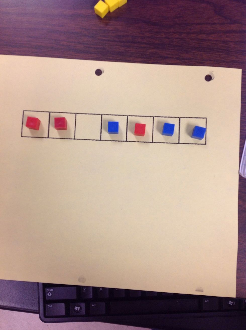 2.) You can jump one chip over the other. (example above)