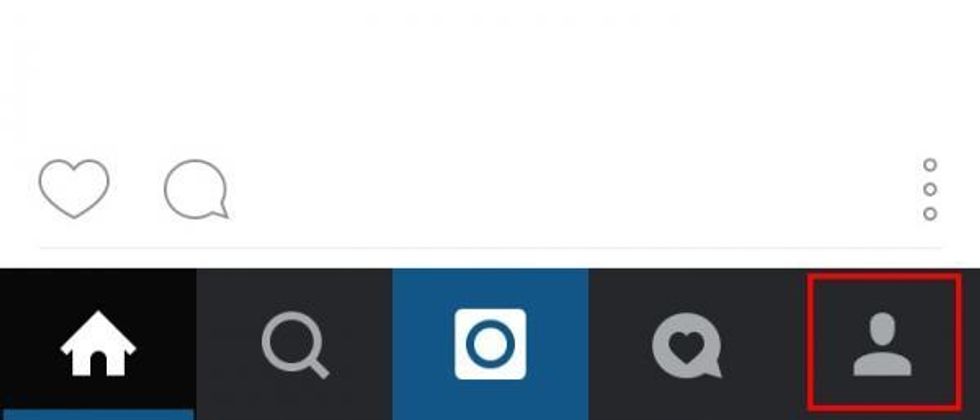 2) You will need to press the person the right side (unless you have multiple accounts, it will be your chosen picture).