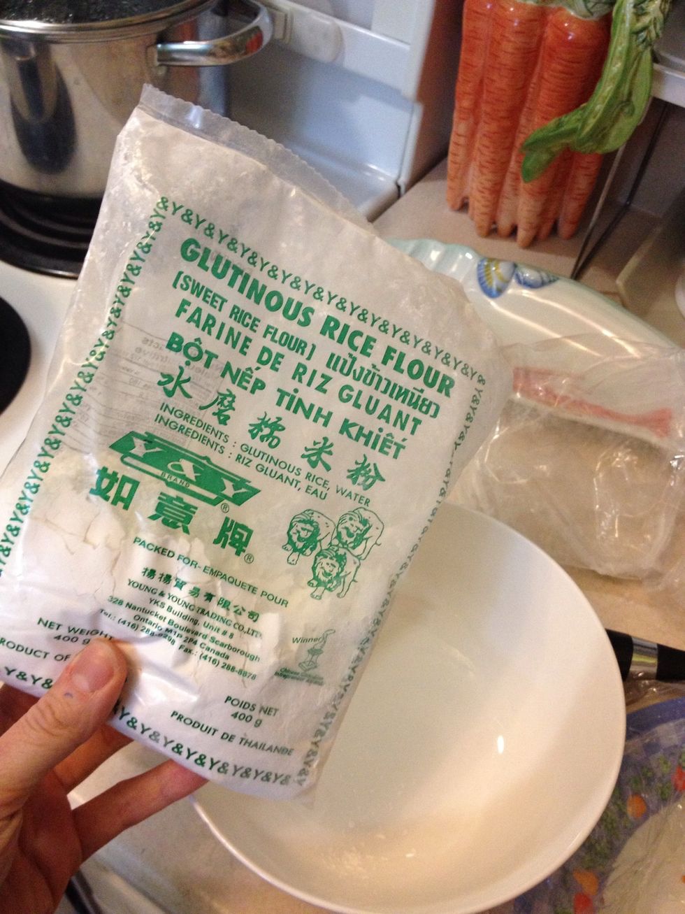 200g is about half of this package! If you are lazy to weight it, just eyeball half of this. Add into a mixing bowl