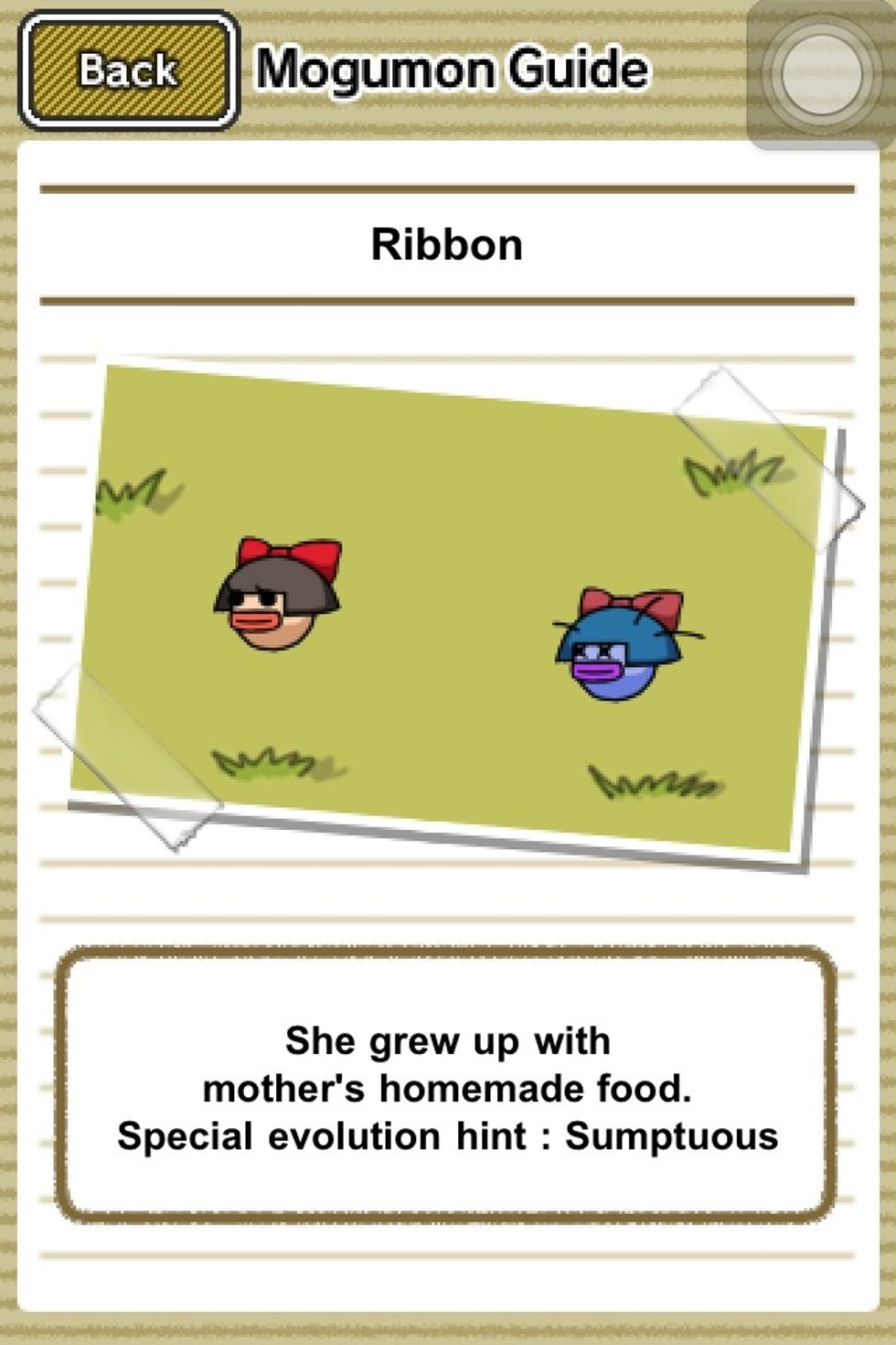 2nd evolution. You may notice that Sumptuous is kind of rare but it's still manageable since it only requires one attribute for special evolution.