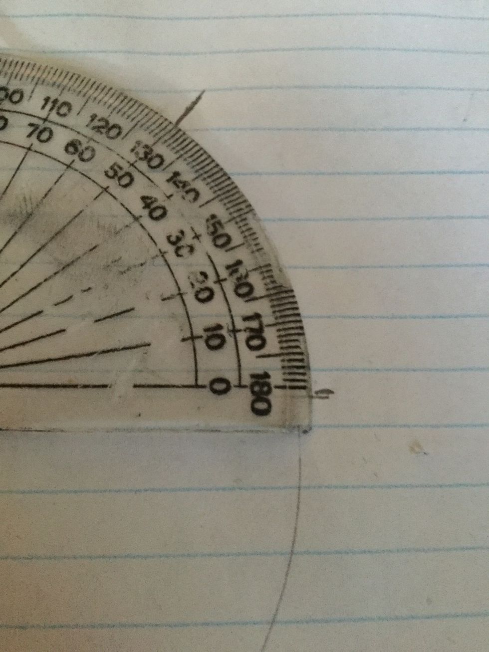2nd mark the angle that you came up with using the formula provided