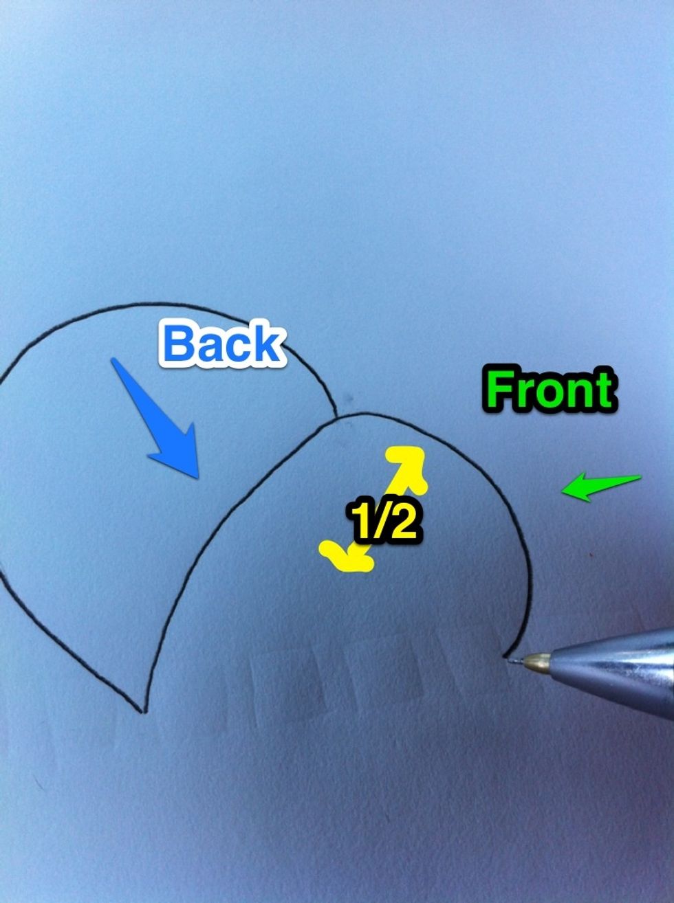 2nd pedal. Make sure that the "front" only goes 1/2 down the "back" distance