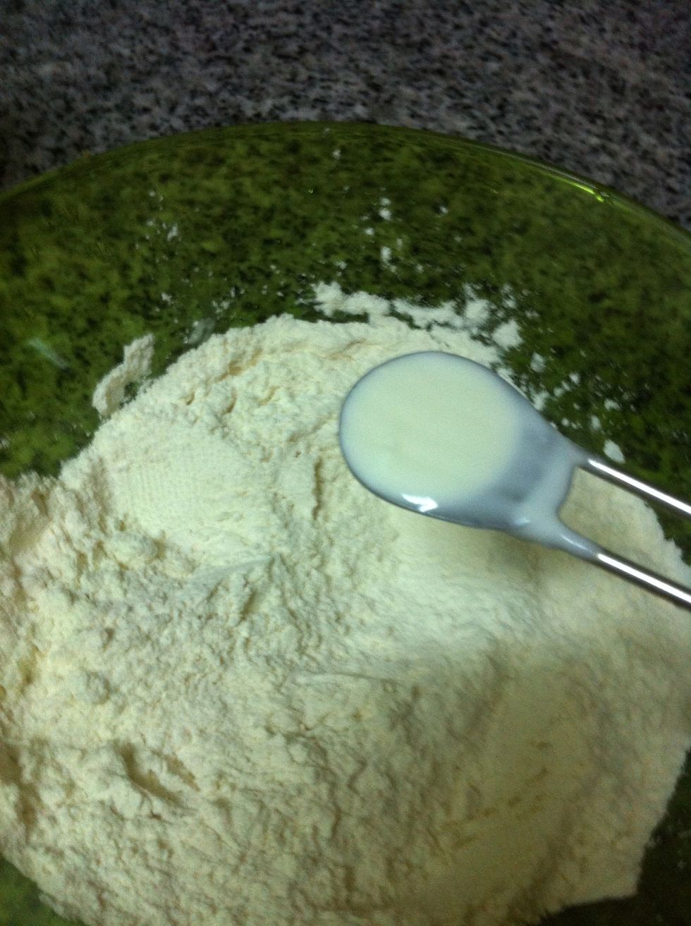 3~4 spoon of yoghurt