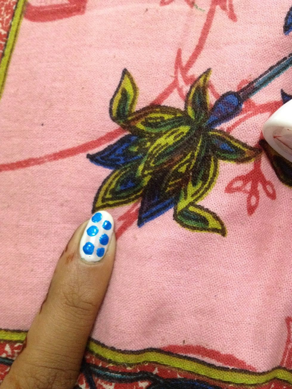 3.base,dry,add circles..make sure they are even mine are a lil uneven