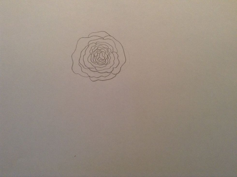 3. Continue adding on to that expanding the size of the pedals each time.