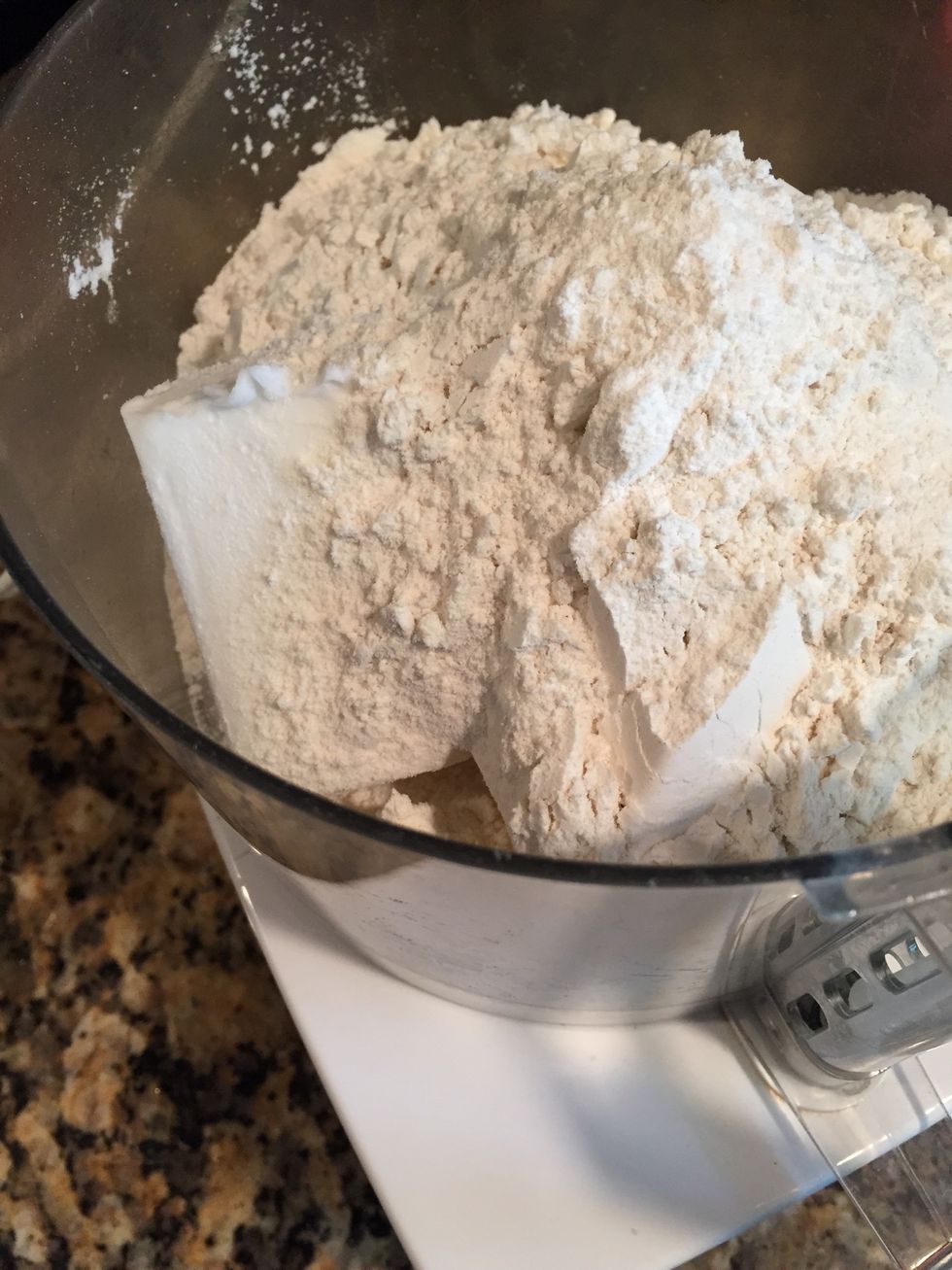 3 cups flour and one tsp salt