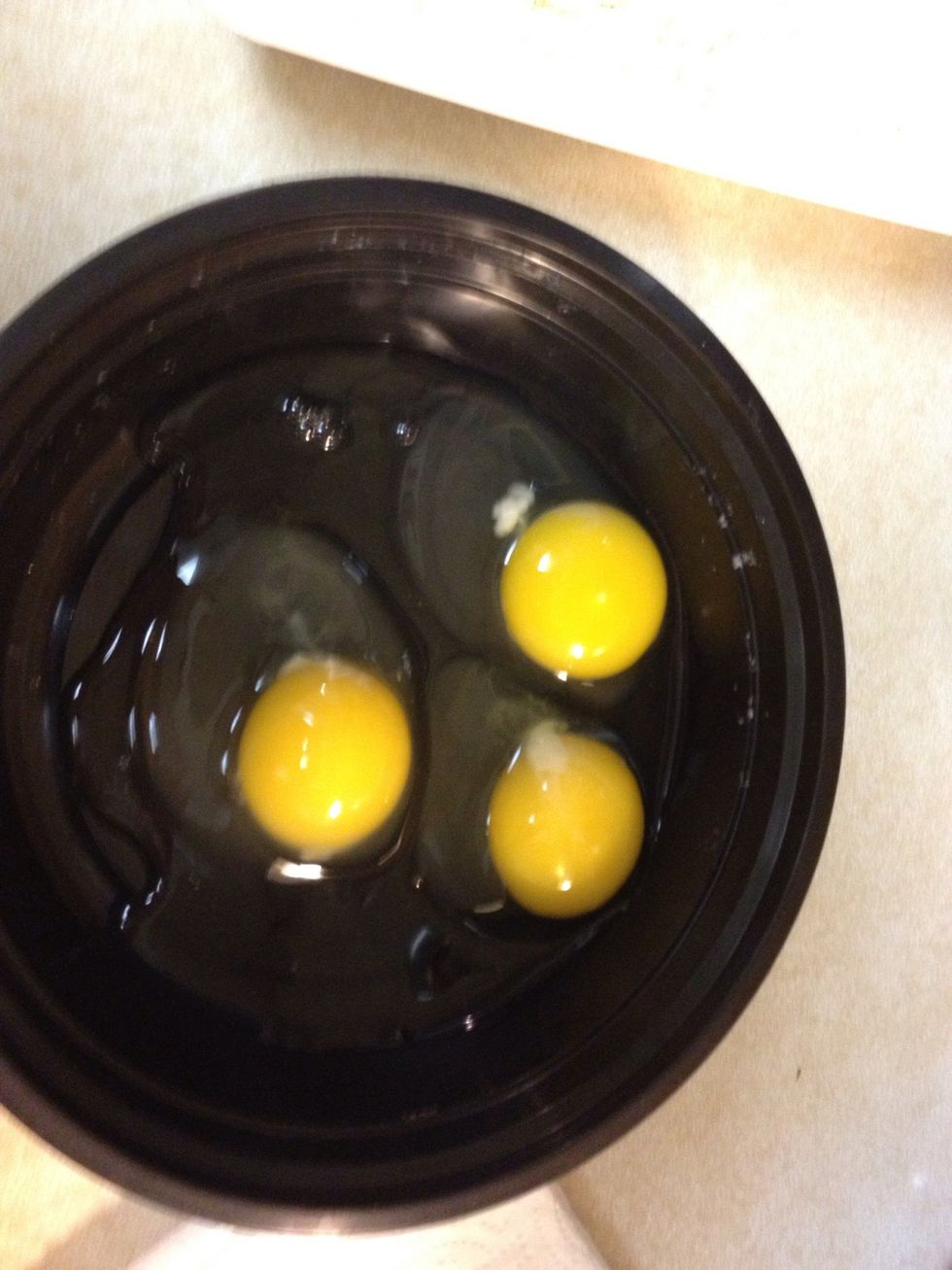 3 eggs, salt & pepper