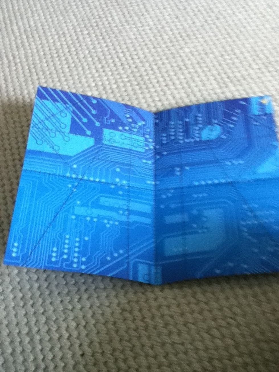 3: Fold in half other way and open out