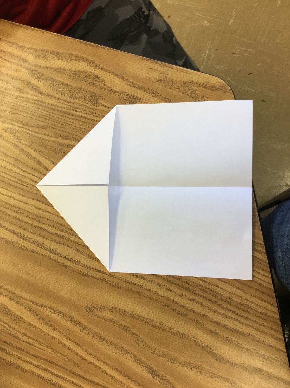 3. Fold top corners to the middle