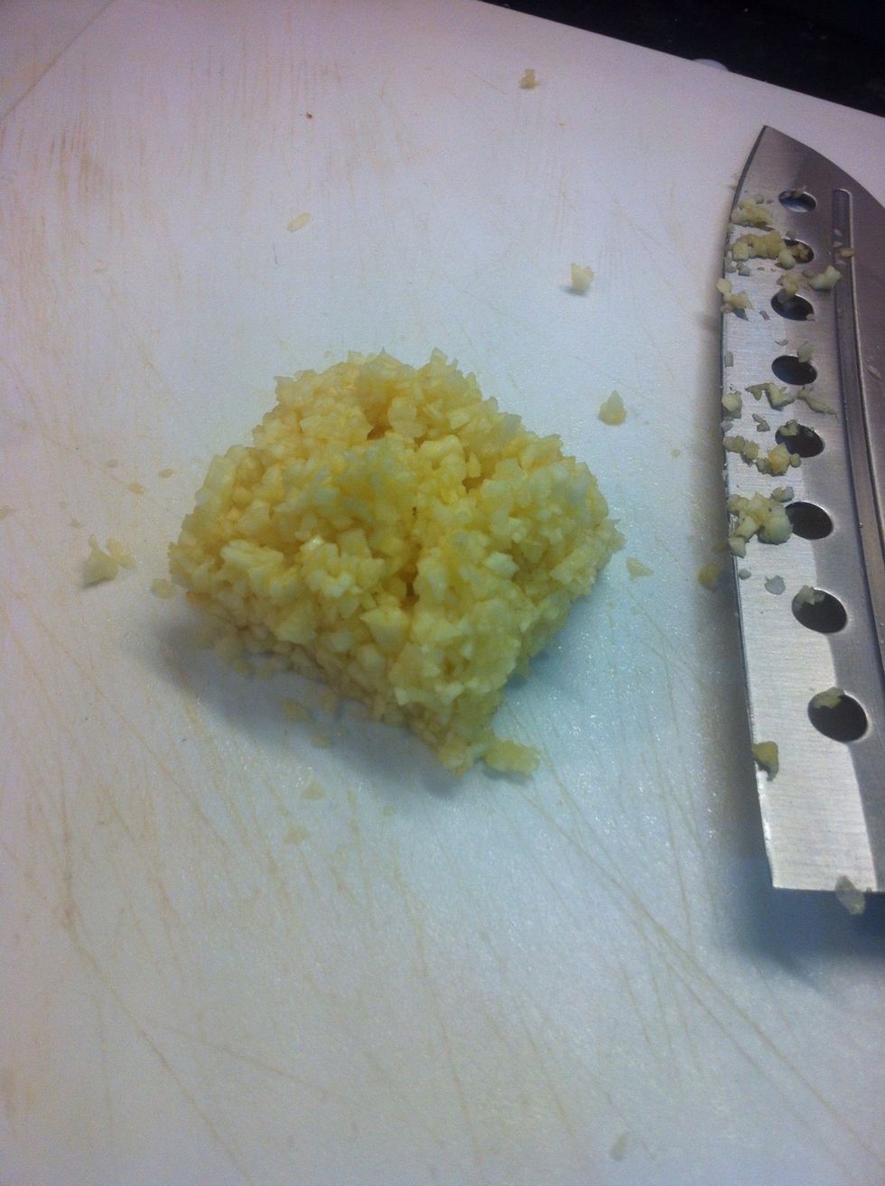 3 garlic. Trust me, you will never taste it when you the food is ready But it will make the mince really nice