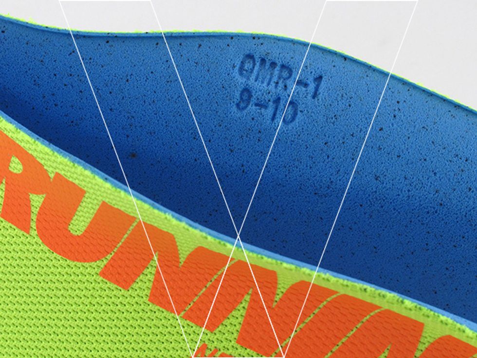 3. If you remove the sockliners and check underneath there should be a size indication debossed into the material, usually it is described as a range of 2 sizes.