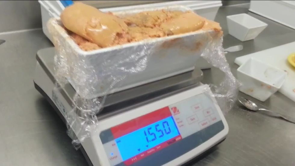 3 lbs of goose liver.