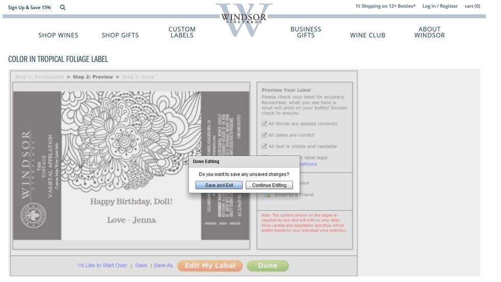 3. Save Your Label: From the Label Maker, log in or create an account to review, name and save your label.